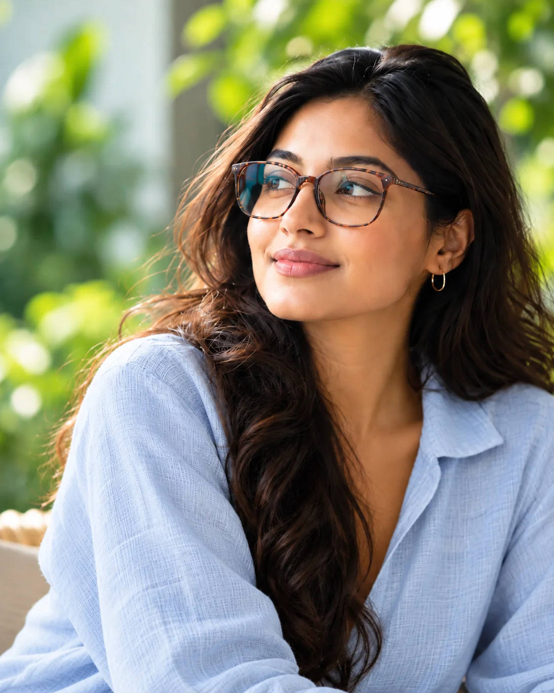 Eyewear lifestyle portrait wearing eyeglasses